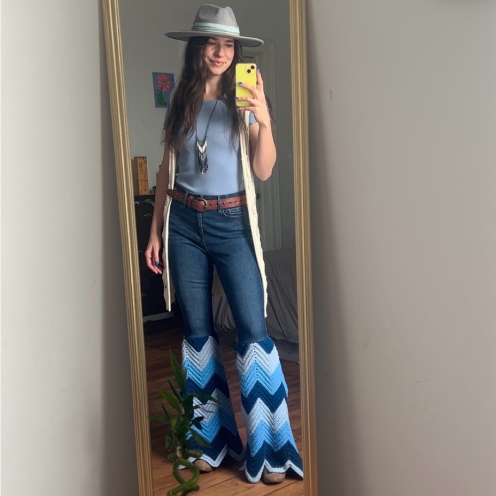 Upcycled Hippie Bell Bottoms